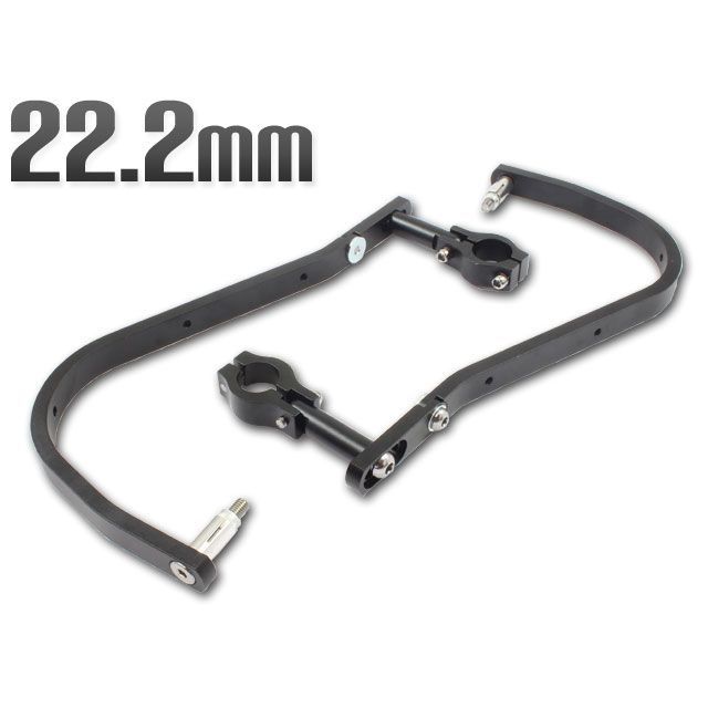 RISE CORPORATION 汎用 アルミ ハンドガード 単品 角度調整可能 22.2mm/22.2パイ カラー：ブラック T05Z9990016BK ライズコーポレーション ハンドル周辺パーツ バイク 汎用のサムネイル