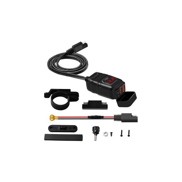 ●メーカー名：エナジープライス / EnergyPrice●商品名：バイク用USB電源 2ポート 急速充電タイプ●JANコード：4580080455793●メーカー直送品・代金引換でのご注文不可（ご注文が入った場合、キャンセルとさせていただきます。）・他商品との同時注文（併せ買い）不可。（ご注文が入った場合、キャンセルとさせていただきます。）・納品書、弊社無料雑誌が同梱されません。・運送会社、到着日時指定不可・離島への発送不可※本商品は当社倉庫からの発送ではなく【メーカー直送】となります。注意事項へのご了承をお願い致します。商品の保証は、メーカー保証書の内容に準じます。■カラーブラック■ショートキャッチツーリングの必需品！急速充電にも対応するUSB電源！■キャッチコピー「エナジープライス」は最高のコストパフォーマンスを常に追求し、現場やプロ整備士、ユーザーの皆様を全力で応援します。生産過程に生じる無駄や流通でのコストを徹底的に抑え、納得いただける手ごろな価格を実現しました。■特長今やツーリングに欠かせないUSB電源。こちらのオートバイ専用充電器は、2つのUSB急速充電ポートが搭載されており、2台のデバイスを同時に充電できます。DC12V車両、オートバイ、その他の車両で広く使用されています。充電だけでなく、電圧も測定できます！いつでも電圧を検査でき、目を引く赤いLED電圧計は一目瞭然です。ON／OFFスイッチを搭載し、ワンボタンは電圧計とUSB充電ポートを同時にコントロール、操作が簡単です。■質量約122g■材質ABSプラスチック■仕様入力電圧：DC12V監視可能な電圧範囲：6-30V出力電圧：5V／3.4A、9V／2.5A、12V／2A防水レベル：IP65■注意・サイズにわずかな誤差がある場合がございますので、予めご了承ください。・必ず専門業者様に取付を行ってもらうようにしてください。・海外輸入品のため若干の小傷や汚れがある場合がございます。予めご了承ください。■適合車種汎用※掲載画像はイメージです。実際の商品とは色味や仕様が異なる場合がございます。メーカー車種年式型式・フレームNo.その他汎用※商品掲載時の適合情報です。年式が新しい車両については、必ずメーカーサイトにて適合をご確認ください。