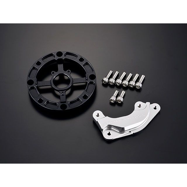 オーバーレーシング 倒立フォークキット用 ビッグローター＋ブレンボ2P キャリパーサポート（シルバー） CT125 ・83-061-131