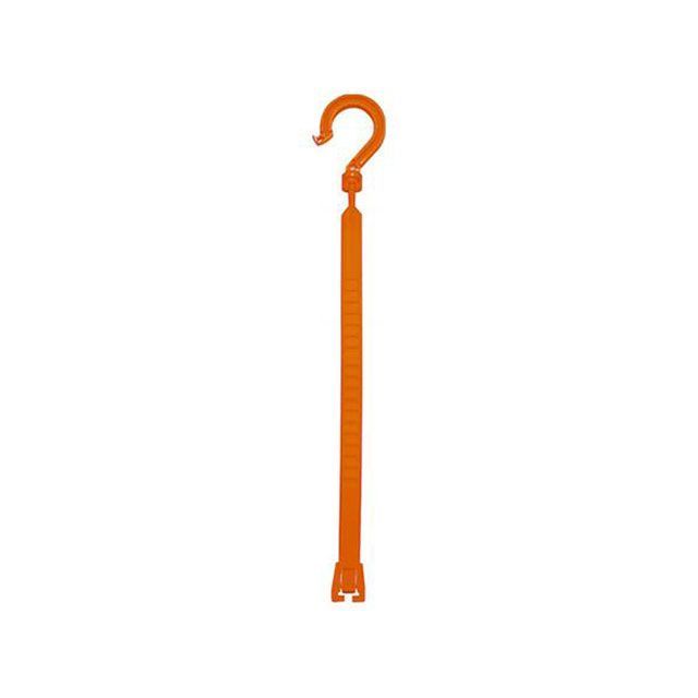 ●メーカー名：エスコ / ESCO●商品名：φ30×400mm 結束バンド（フック付）●メーカー品番：EA475HN-4●JANコード：4550061976937商品の保証は、メーカー保証書の内容に準じます。材質：6ナイロン（PA6）耐荷重：10kg／25kg（結束バンド使用時）最大結束径：φ100mmベルト長：400mmサイズ（W×D×H）mm：53×10×465重量（g）：24使用環境温度：-20℃〜80℃フック径：φ30安心・安全・便利はもちろん、「なんでも」束ねて、「どこでも」吊るせる繰り返し使える。フックは360度回転しますので、何でも束ねて吊るせます。整理収納、アウトドアやレジャーに。邪魔なコードをまとめて束ねたり、荷物の簡易固定に。※掲載画像はイメージです。実際の商品とは色味や仕様が異なる場合がございます。