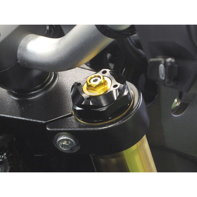 SP武川 フロントフォークトップボルト GROM トップボルトカラー ブラック キャップカラー ゴールド ・06-02-0074