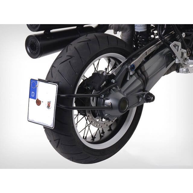 ワンダーリッヒ スイングアームナンバープレートホルダー（ブラック） W38981-302