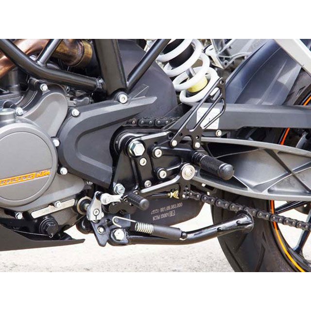 ベビーフェイス バックステップキット 125/200 DUKE 仕様 リバース カラー シルバー 002-KT005SVR
