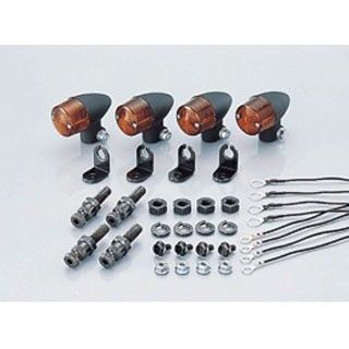 【正規品】キタコ ウインカーキット ロケット・ミニ カラー ブラック/アンバー 830-0402110