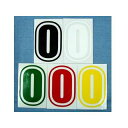 【メーカー直送】力造 ゼッケンナンバーステッカーII 文字色 白文字 番号 1番 PC-62ZEWH 1(2)