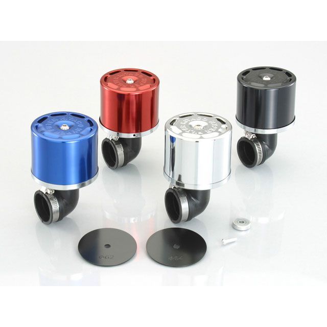 キタコ ハイパーフィルター（エルボ90°） φ35 汎用 カラー レッド 515-7000230