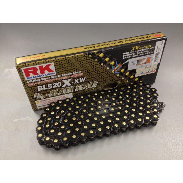 rk-japan ストリート用チェーン BL520X-XW（ブラック） リンク数：120L BL520XXW120L アールケー ジャパン チェーン関連パーツ バイク 汎用