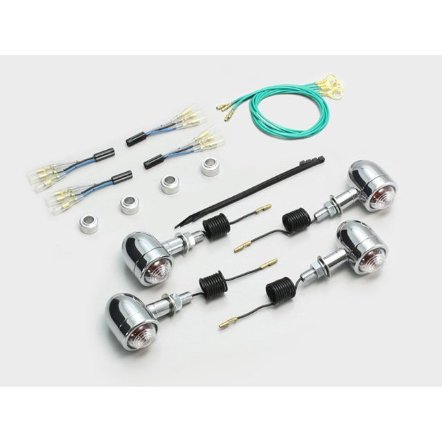 ハリケーン ミニブレットウインカーキットφ37mm ノーマル位置取付用 BOLT Cスペック カラー クリアレンズ HA5450C