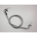 ハリケーン スロットルケーブル W 100mmロング(ステンレスメッシュ) マジェスティ250 HB6458M