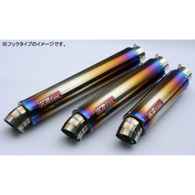 Mufflers - ケイツーテック GPスタイル STDチタンサイレンサー 3ピース 60.5/P60（ステンレス/SUS304） バンド止めタイプ 汎用 外径 φ86 筒長 380mm gps3p-38t6b6