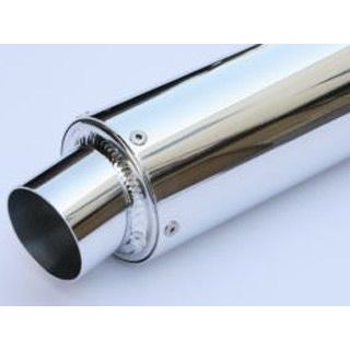 乐天商城 - ケイツーテック 汎用アルミサイレンサー スラッシュ・フック 汎用 外径 φ89 筒長 300mm 差込径 φ60.5 alsf-836