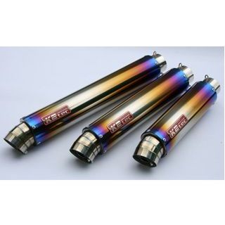 Mufflers - ケイツーテック GPスタイル STDチタンサイレンサー M1 60.5/P60（ステンレス/SUS304） 汎用 外径 φ100 筒長 520mm gpsm1-52t6h6