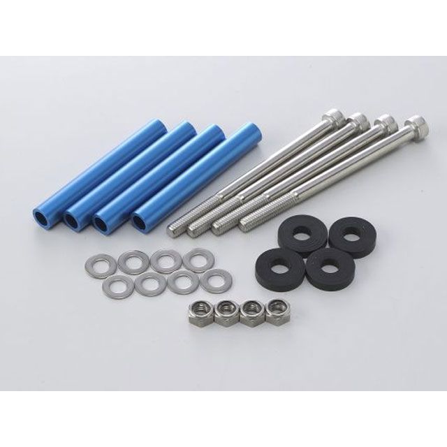 アクティブ ストレートコア用 サイドカラー＆ボルトセット 16段 ワッシャー/ラバー付 汎用 カラー ブラ..