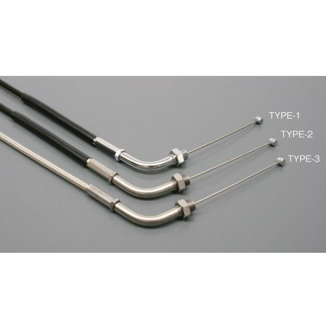 アクティブ アジャスタブルスロットルワイヤー TYPE-3（ステンレス金具/メッシュアウター） 汎用 長さ 900mm 1060152