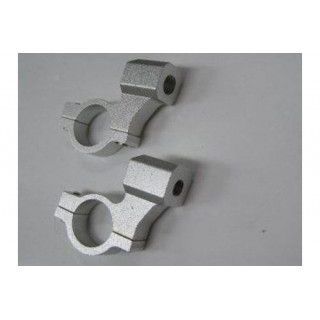 KN企画 ミラーステイクランプ 8mm 正ネジ穴（シルバー） 汎用 BA00-8