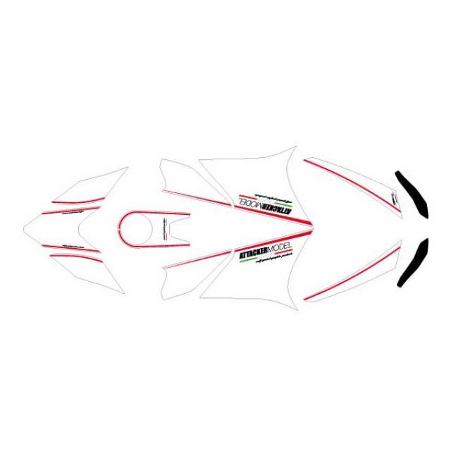 【メーカー直送】エムディーエフ 1199/899 全年式 グラフィックキット アタッカーモデル ホワイトタイプ 1199/899 タイプ コンプリートセット MDUC03-A-WH-ALL