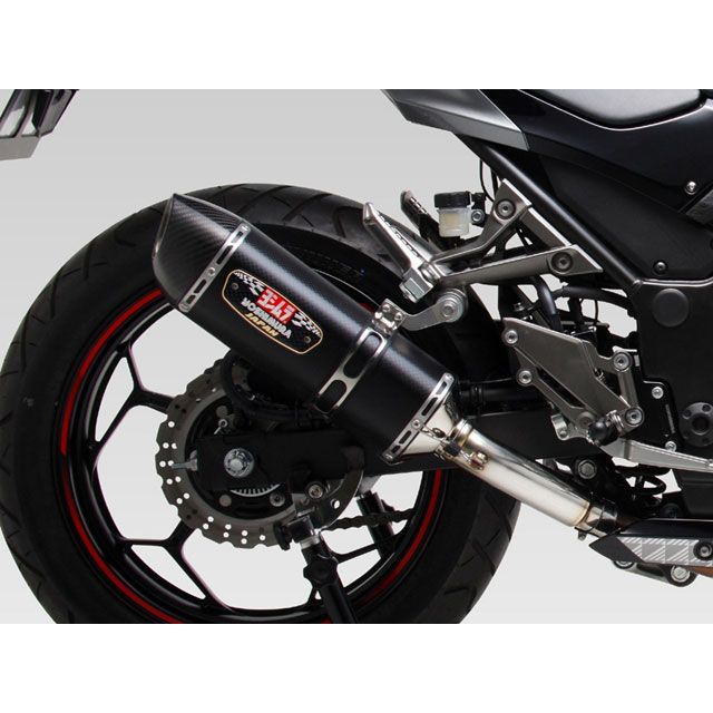 ヨシムラ Slip-On R-77S サイクロン カーボンエンド EXPORT SPEC 政府認証 Ninja250/ABS Z250 サイレンサー SMC（メタルマジックカバー/カーボンエンドタイプ） 110-227-5W20