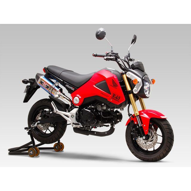 【正規品】ヨシムラ Slip-On R-77S サイクロン カーボンエンド EXPORT SPEC 政府認証 GROM サイレンサー SMC（メタルマジックカバー/カーボンエンドタイプ） 110-40A-5W20