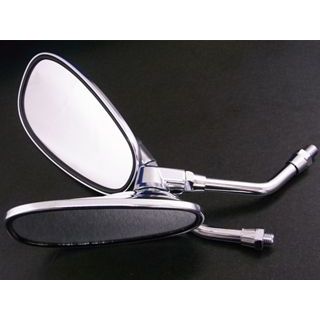 アルバ 2本セット オーバルミラー 10mm 汎用 ネジ 正ネジ 仕様 小 101-041