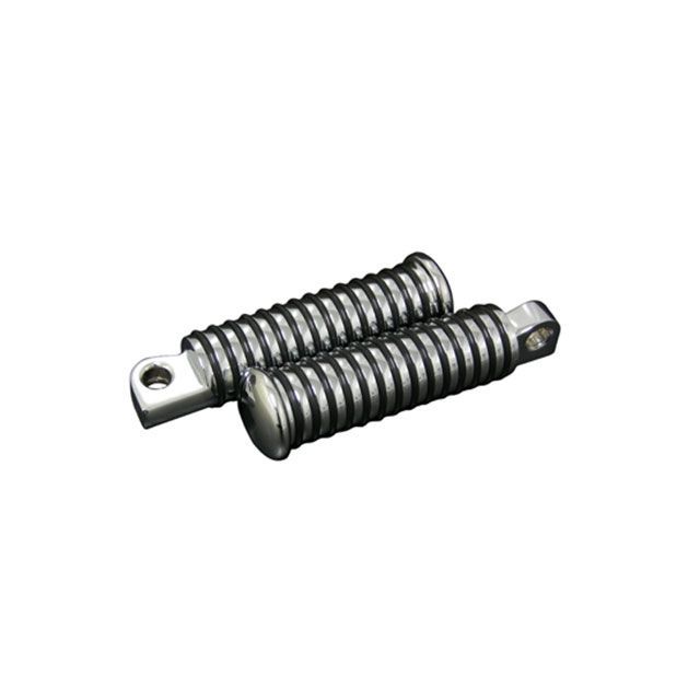 ●メーカー名：ネオファクトリー / Neofactory(ネオファク)●商品名：O-RINGフットペグ●仕様 スモール・仕様：ラージはこちら●メーカー品番：・000075ネオファクトリーオンラインにて在庫の確認後、ご注文願います。※ネオファクトリーに在庫がない場合、納期未定で注文をキャンセルさせていただきます。商品の保証は、メーカー保証書の内容に準じます。●カラークローム●素材アルミ●サイズ■スモール■【太さ】約25mm 【長さ】約100mm■ラージ■【太さ】約38mm 【長さ】約105mm●内容物フットペグ×2本1セット●備考O-RINGタイプのフットペグです。同じO-RINGタイプのシフトペグやグリップもあるのでデザインを揃えるとおしゃれです。O-RINGフットペグスモールリプレイスラバーも御用意しております。【ラージ】運転手の方はラージフットペグを使った方がいいですよ。【スモーク】フットペグ回りをすっきりさせたい人や、リア用にどうぞ●ご注意※購入の際にはご自分のバイクのフットペグ形状を確認してください。●写真注意※画像はイメージです。メーカー車種年式型式・フレームNo.その他ハーレーダビッドソン汎用棒状のフットペグを採用しているほとんどのハーレー ※2010年からのフォーティーエイトは使用出来ません。※汎用※商品掲載時の適合情報です。年式が新しい車両については、必ずメーカーサイトにて適合をご確認ください。