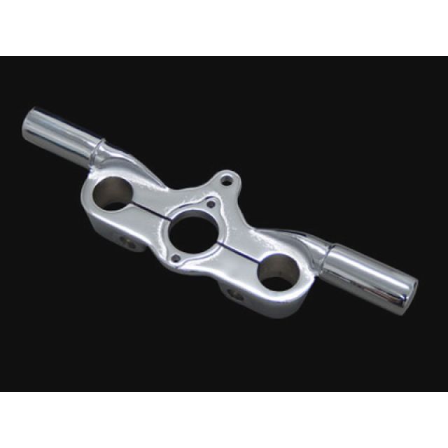 ネオファクトリー 74スプリンガー用ライザーバー付トップティー 汎用 カラー クローム ・013542