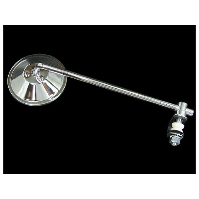 【正規品】ネオファクトリー 4in ロングステムラウンドミラー クランプ付き 汎用 カラー クローム ・000206