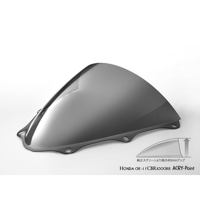 ●メーカー名：アクリポイント / ACRY-Point●商品名：CBR1000RR 2008-2011用スクリーン ストリート（スモーク）●メーカー品番：160021●JANコード：4580423291057商品の保証は、メーカー保証書の内容に準じます。カラースモークタイプストリート※掲載画像はイメージです。実際の商品とは色味や仕様が異なる場合がございます。メーカー車種年式型式・フレームNo.その他ホンダCBR1000RR2008-2011※商品掲載時の適合情報です。年式が新しい車両については、必ずメーカーサイトにて適合をご確認ください。