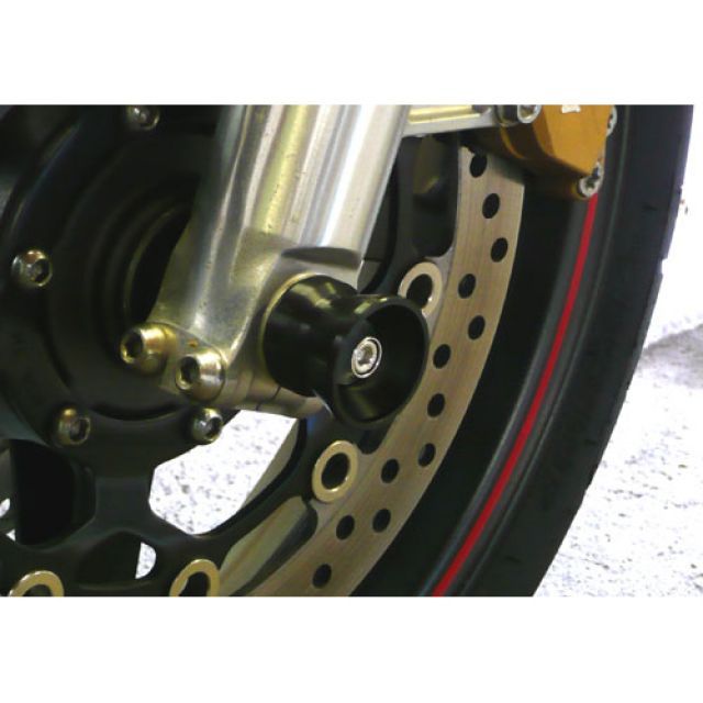 其它 - アグラス フロントアクスルプロテクター ファンネル CB1100 タイプ アルミ カラー レッド 344-174-A0R