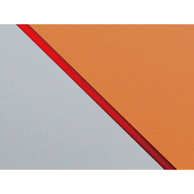 グロンドマン W650（99年 EJ650A1/C1） 国産シートカバー 張替 オレンジ W650 ライン グレーライン 仕様 赤パイピング GH5557KC147P40