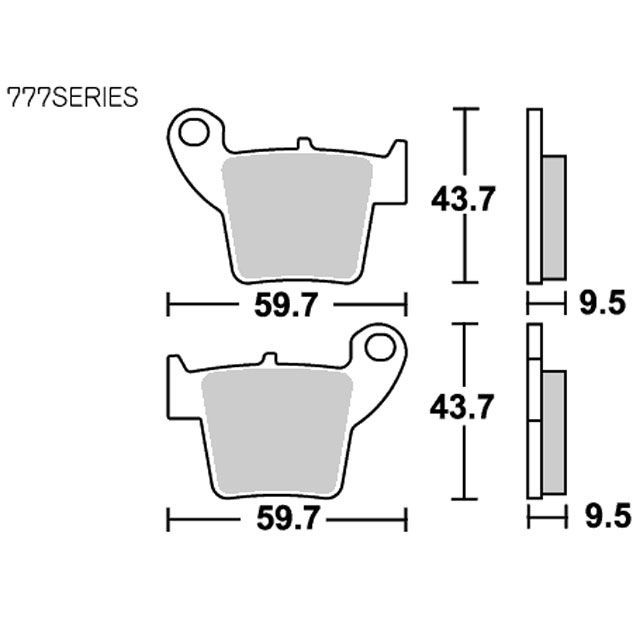 エスビーエス ブレーキパッド 777RSI レーシングオフロード（シンター） 汎用 777-0777077