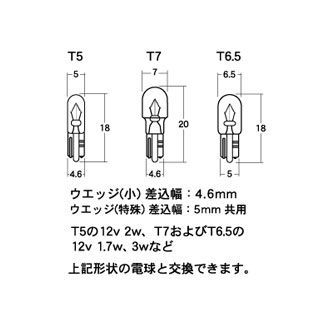 エム＆エイチ L707F ウエッジ（小） 12V0.25W 汎用 カラー レッド L707FRE