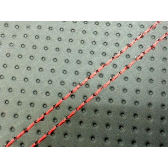 グロンドマン KSR50/80（KMX50B/80B） 国産シートカバー 張替 エンボス黒 KSR50/80 タイプ 張替 仕様 赤ダブルステッチ GH13KC80SW40