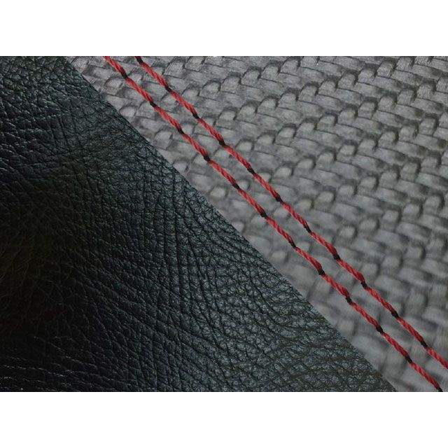 グロンドマン KSR50/80（KMX50B/80B） 国産シートカバー 張替 カーボンブラック KSR50/80 ツートン生地 黒 仕様 赤ダブルステッチ GH13KC1637SW40
