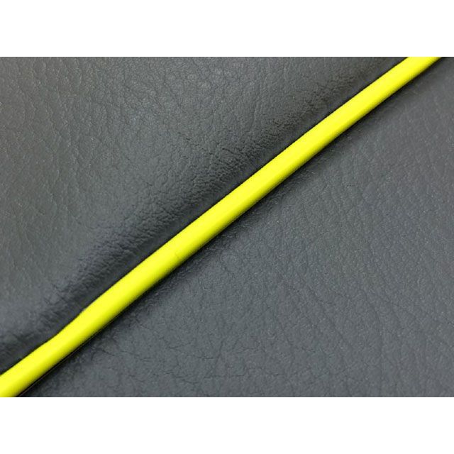 グロンドマン KSR50/80（KMX50B/80B） 国産シートカバー 張替 ダークグレー KSR50/80 ツートン生地 - 仕様 黄パイピング GH13KC510P100