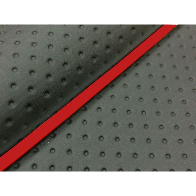 グロンドマン KSR50/80（KMX50B/80B） 国産シートカバー フルエンボスブラック KSR50/80 タイプ 張替 仕様 赤パイピング GH13KC420P40