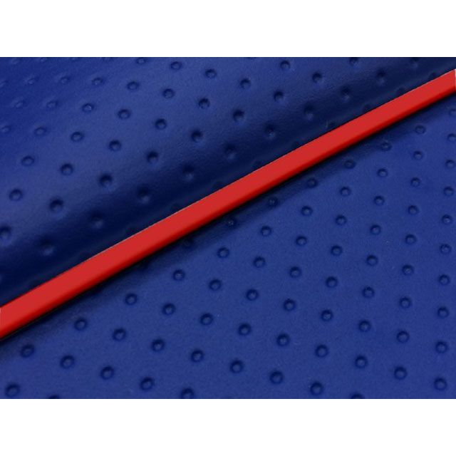 グロンドマン KSR50/80（KMX50B/80B） 国産シートカバー フルエンボスブルー KSR50/80 タイプ 張替 仕様 赤パイピング GH13KC390P40