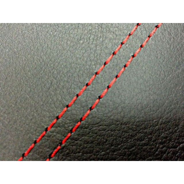 グロンドマン KSR50/80（KMX50B/80B） 国産シートカバー 張替 黒 KSR50/80 ツートン生地 - 仕様 赤ダブルステッチ GH13KC10SW40