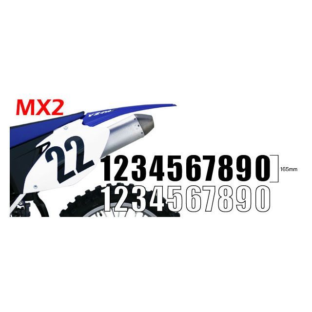 モーション スタンダードナンバーズ MX2 フルサイズモトクロッサー カラー ブラック ナンバー ＃0 F7236