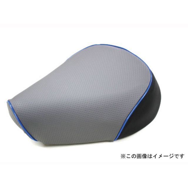 グロンドマン レッツ（CA1PA/給油口タンク中仕様） 国産シートカバー エンボスグレー レッツ タイプ 被せ 仕様 青パイピング GR25SC120P50