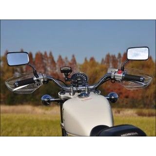 モトメガネ 楽天市場店のシックデザイン ナックルガード ガイラガントレット VT400S VT750S カラー クリア GG58｜アングル3