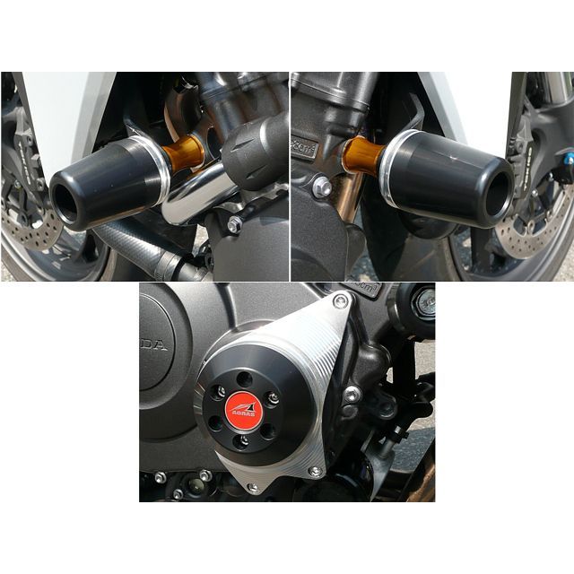 アグラス レーシングスライダー 3点SET 60φ クランクC CB1000R カラー ジュラコン/ホワイト 342-176-013