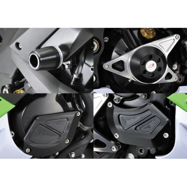 アグラス レーシングスライダー 5点SET B ZX-10R カラー ジュラコン/ホワイト タイプ ロゴ無 342-483-010