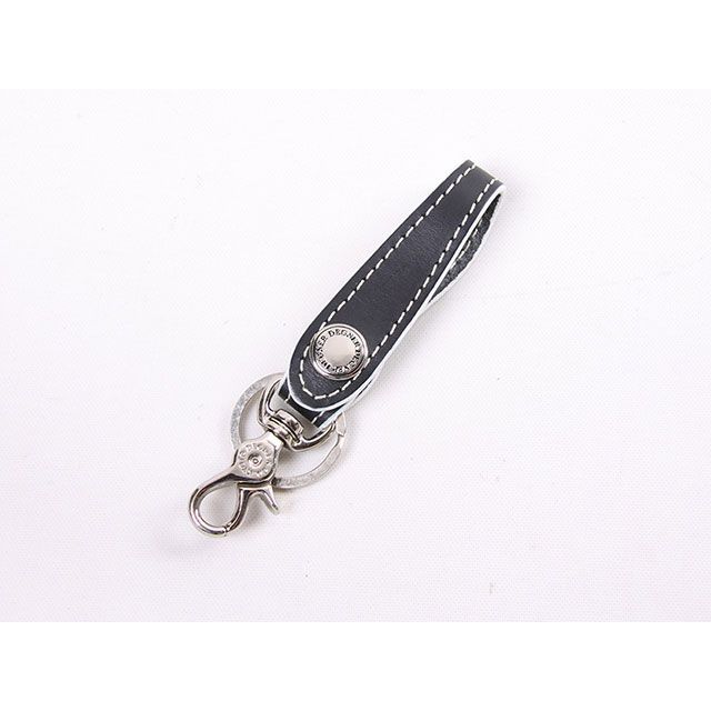 デグナー K-51 レザーキーホルダー カラー ブラック/ホワイト K-51-BKWT