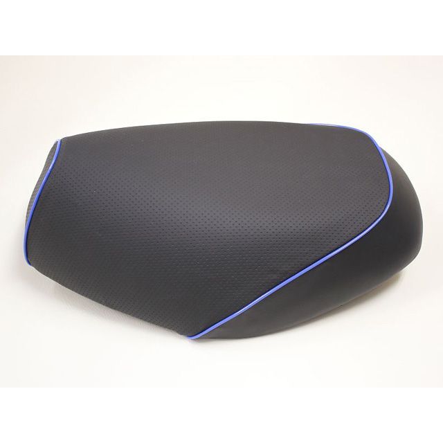 グロンドマン シグナス125（4TG・4KP） 国産シートカバー エンボス黒 シグナス125 タイプ 被せ 仕様 青パイピング GR68YC80P50