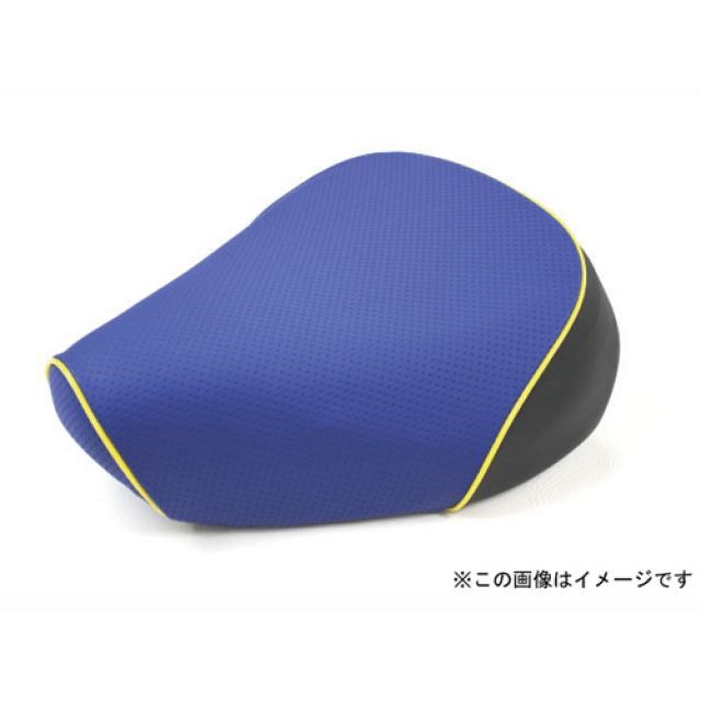 グロンドマン シグナスD（4TG/4KP） 国産シートカバー エンボスブルー シグナスD タイプ 被せ 仕様 黄パイピング GR68YC260P100