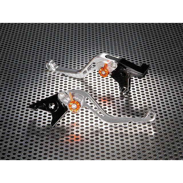 ユーカナヤ スタンダードタイプ ショートアルミビレットレバーセット TMAX レバー シルバー アジャスター オレンジ YA009-046-0203-08