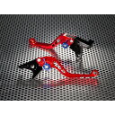 ユーカナヤ スタンダードタイプ ショートアルミビレットレバーセット RSV mille/RSV mille R レバー レッド アジャスター ブルー AP007-003-0205-04(2)
