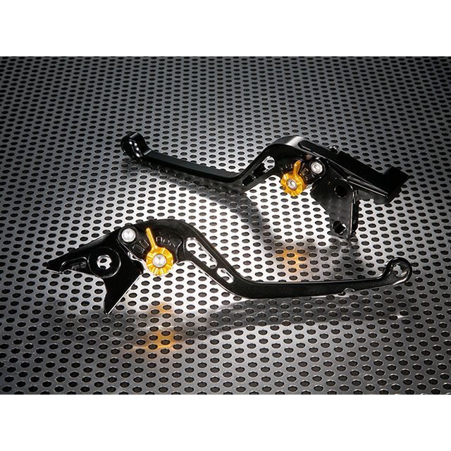 ユーカナヤ スタンダードタイプ ロングアルミビレットレバーセット CBR600F レバー ブラック アジャスター ゴールド HO027-047-0101-02