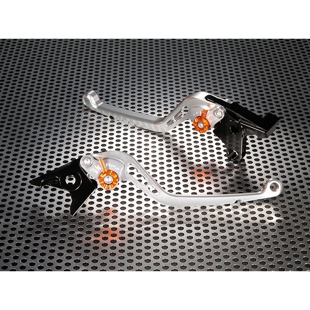 ユーカナヤ スタンダードタイプ ロングアルミビレットレバーセット W800 レバー シルバー アジャスター オレンジ KA014-005-0103-08