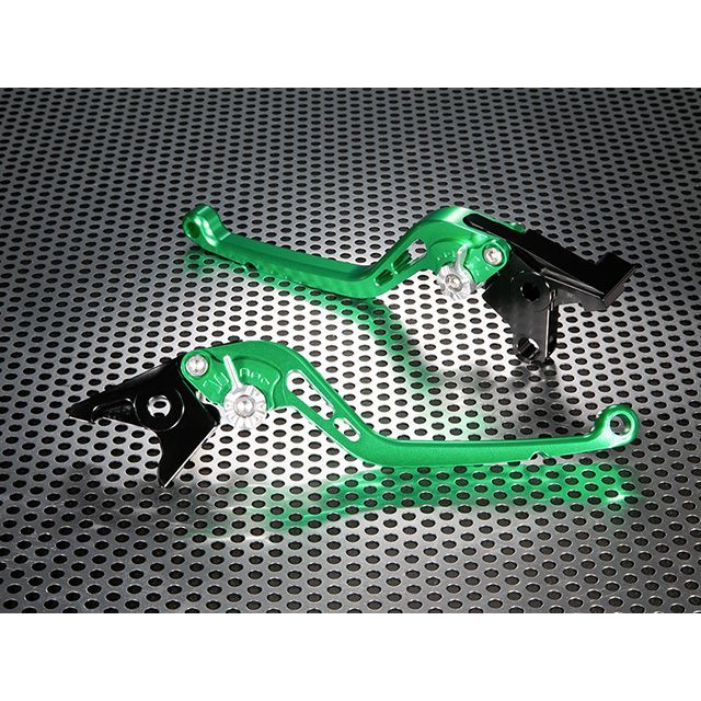 ユーカナヤ スタンダードタイプ ロングアルミビレットレバーセット RSV mille/RSV mille R レバー グリーン アジャスター シルバー AP007-003-0107-03